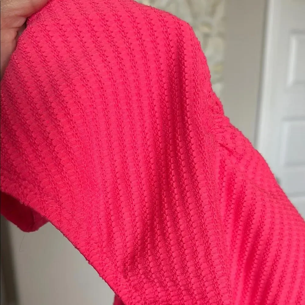 NWT Becca Pink Textured Bikini Bottom Sz Large - Picture 7 of 7